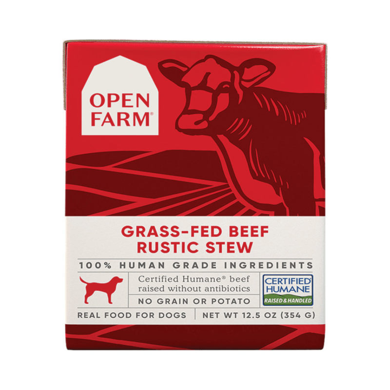 Wet Dog Food, Grass-Fed Beef Rustic Stew, 12.5 oz - J & J Pet Club - Open Farm