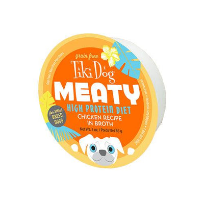 Wet Dog Food - Meaty - Chicken in Broth - 3 oz - J & J Pet Club - Tiki Dog
