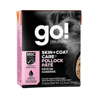 Wet Dog Food - SKIN + COAT CARE - Pollock Pâté - 12.5 oz - J & J Pet Club - GO!