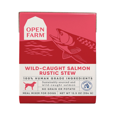 Wet Dog Food, Wild-Caught Salmon Rustic Stew, 12.5 oz - J & J Pet Club - Open Farm
