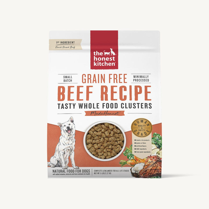Whole Food Clusters - Dry Dog Food - Grain Free Beef The Honest Kitchen Dog Food.