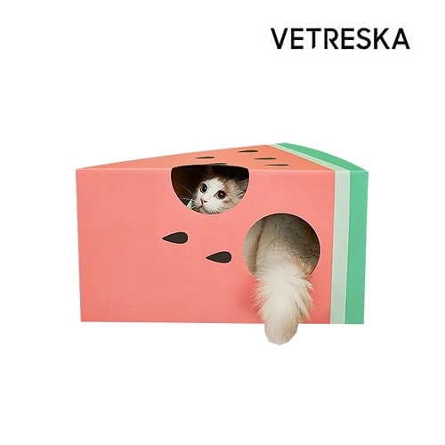 Watermelon Cat House & Scratcher Vetreska Cat Toys.