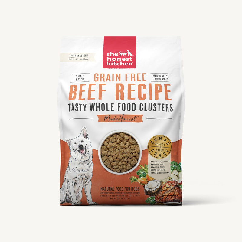 Whole Food Clusters - Dry Dog Food - Grain Free Beef The Honest Kitchen Dog Food.