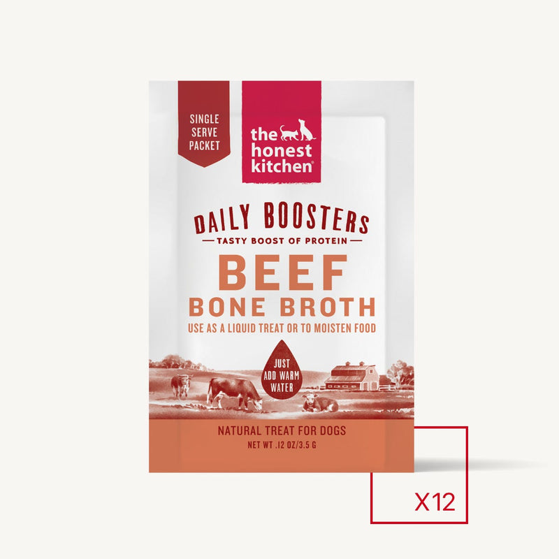 Instant Bone Broth - Beef & Turmeric - 12 x 3.5 g sachets The Honest Kitchen Pet Vitamins & Supplements.