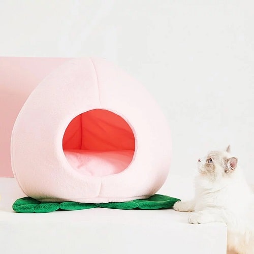Peach Cat Bed & House Vetreska Cat Beds.