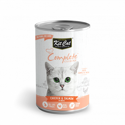 Canned Cat Food- Complete Cuisine - Chicken And Salmon In Broth
