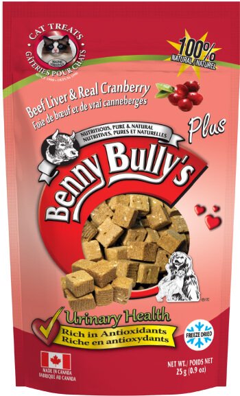 Freeze-Dried Cat Treats, Liver Plus - Cranberry - 25 g Benny Bully's Cat Treats.