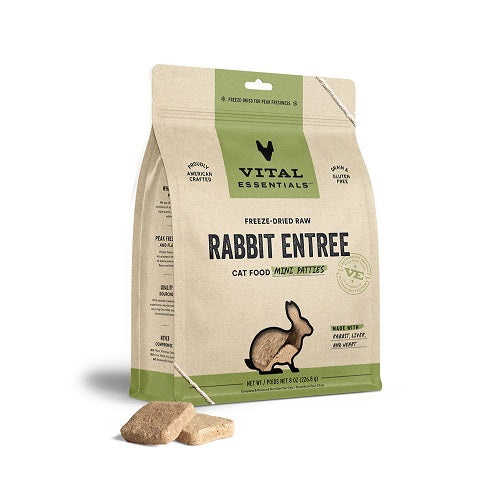Freeze Dried Cat Food - Rabbit Dinner Patties - 8 oz