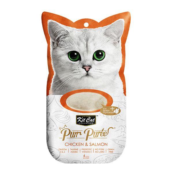 Purr Puree - 鸡肉& 三文鱼- 4 x 15克– J & J Pet Club