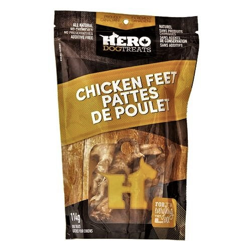 Dehydrated Dog Treat - Chicken Feet - 114 g bag Hero Dog Treats Dog Treats.