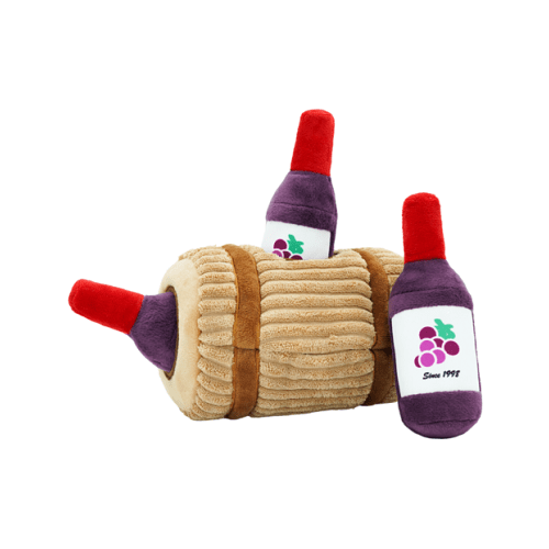 Dog Toy - Autumn Tailz - Wine Barrel HugSmart Dog Toys.