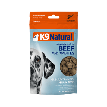 Freeze-Dried Dog Treats, Beef Healthy Bites - 50 g/ 1.76 oz K9 Natural Dog Treats.