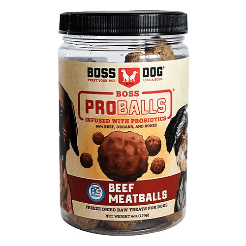 Freeze Dried Dog Treat - BOSS PROBALLS - Beef Meatballs Boss Dog Dog Treats.
