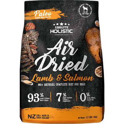 Air Dried Dog Food -  Lamb & Salmon - 1 kg Absolute Pet Non-prescription Dog Food.