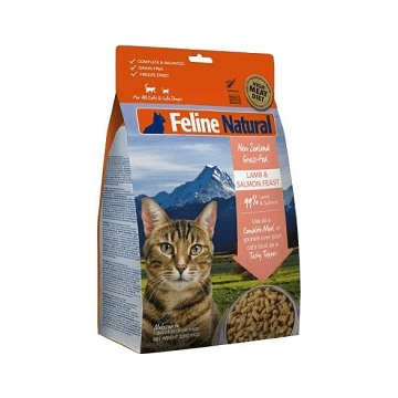 Feline Natural, Freeze-Dried Cat Food, Lamb & King Salmon Feast K9 Natural Cat Food.