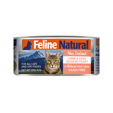 Feline Natural - Cat Can - Lamb & King Salmon Feast K9 Natural Cat Food.