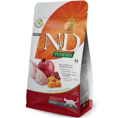 Dry Cat Food - N & D - PUMPKIN - Quail & Pomegranate - Adult Farmina Dry Cat Food.