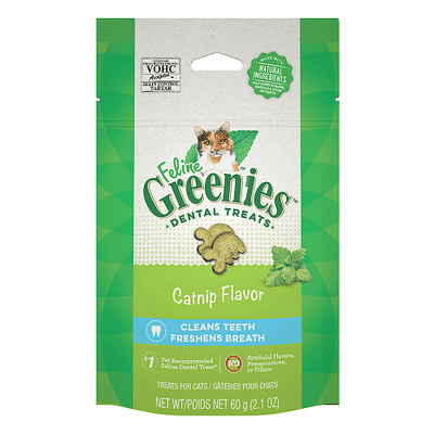 FELINE GREENIES - Cat Dental Treat - Catnip Flavor Greenies Cat Treats.
