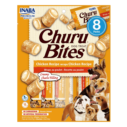Churu Bites - Dog Treat - Chicken - 12 g x 8 packs Inaba Dog Treats.