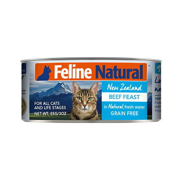 Feline Natural - Cat Can - Beef Feast K9 Natural Cat Food.