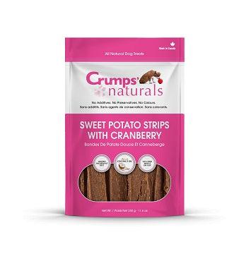 All Natural Dog Treats - Sweet Potato Strips with Cranberry - 160 g - J & J Pet Club - Crump's Naturals