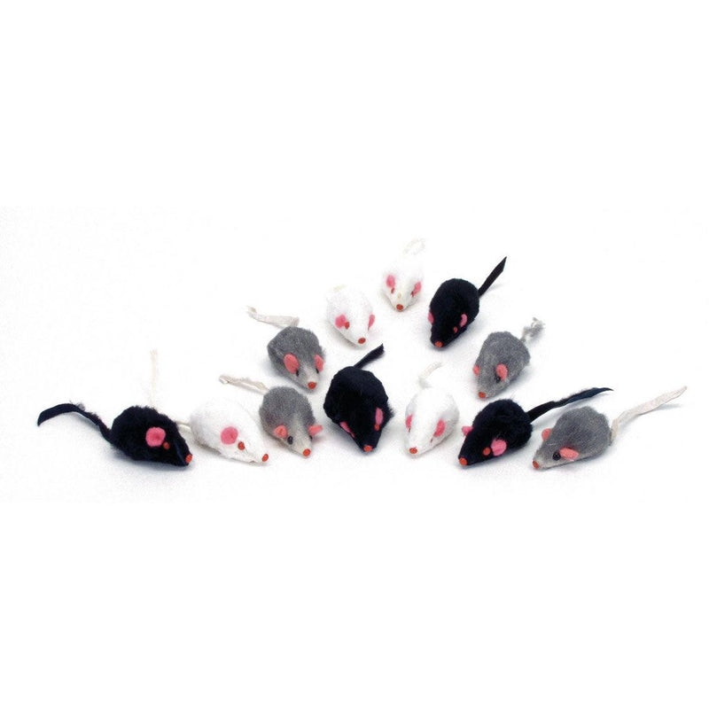 Assorted Mice Cat Toys - 2" - 12 pk - J & J Pet Club