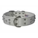 Athens Dog Collar with Rhinestones - Ivory White - J & J Pet Club - Angel Pet Supplies