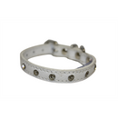 Athens Dog Collar with Rhinestones - Ivory White - J & J Pet Club - Angel Pet Supplies