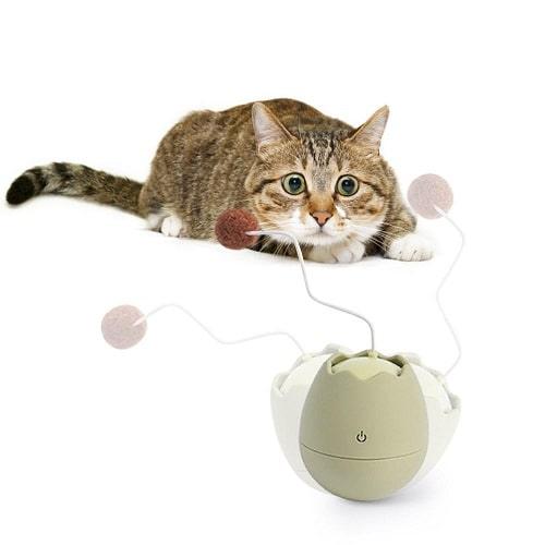 Automatic Cat Teaser - Eggshell Electric Toy - J & J Pet Club - Furrytail