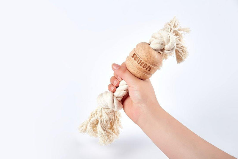 Beech Wood Double Knot Rope Toy for Dogs - J & J Pet Club - LINSLINS