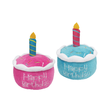 Birthday Cake Plush Toys - 6" - J & J Pet Club