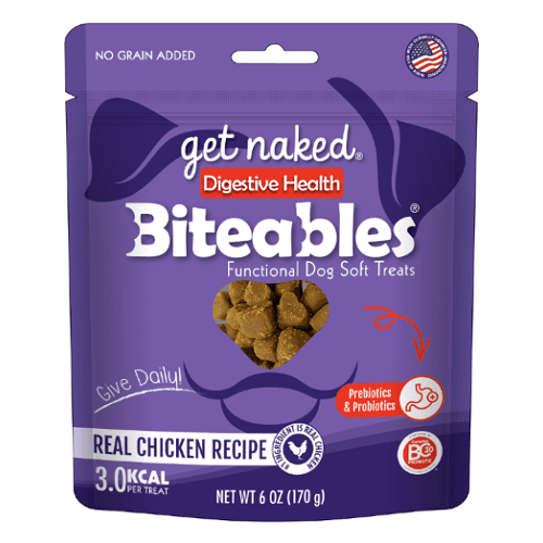Biteables - Dog Treat - Digestive Health Functional Soft Treats - 6 oz / 170 g - J & J Pet Club - Get Naked