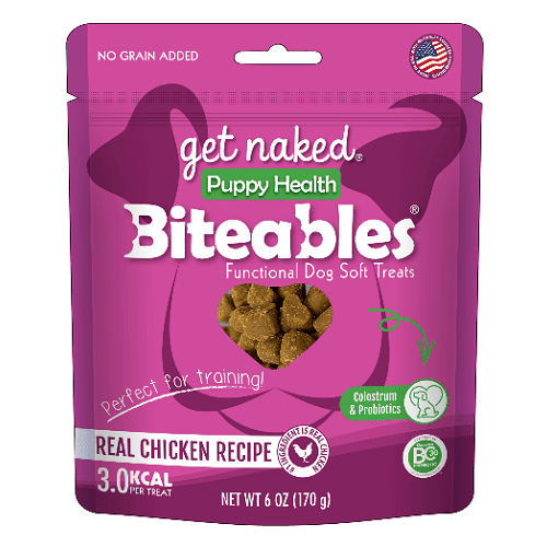 Biteables - Dog Treat - Puppy Health Functional Soft Treats - 6 oz / 170 g - J & J Pet Club - Get Naked