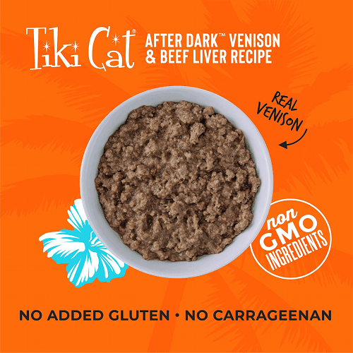 Canned Cat Food - AFTER DARK PATÉ - Venison & Beef Liver Recipe For Adults Cats - 3 oz - J & J Pet Club