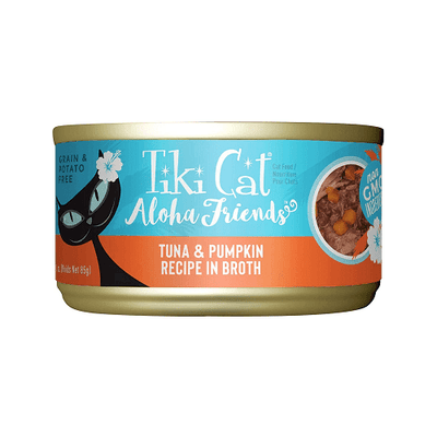 Canned Cat Food - ALOHA FRIENDS - Tuna & Pumpkin - J & J Pet Club - Tiki Cat