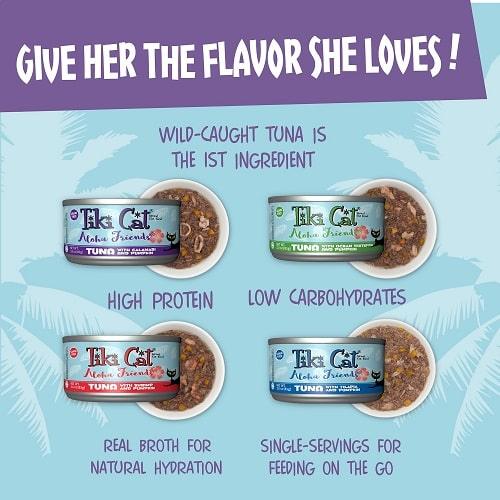 Canned Cat Food - ALOHA FRIENDS - Variety Pack - 3 oz can, case of 12 - J & J Pet Club - Tiki Cat