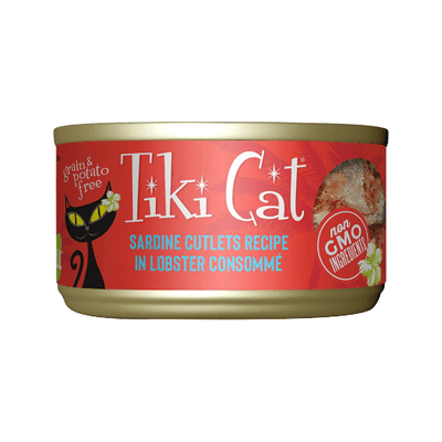 Canned Cat Food - Bora Bora GRILL - Sardine Cutlets Recipe in Lobster Consommé - J & J Pet Club - Tiki Cat