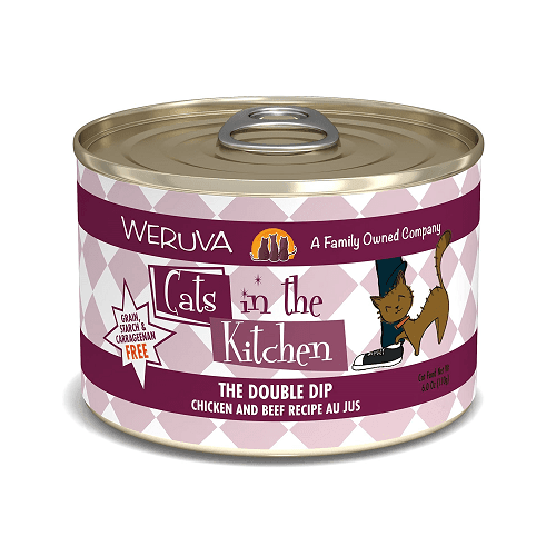 Canned Cat Food - Cats in the Kitchen - The Double Dip - Chicken and Beef Recipe Au Jus - J & J Pet Club - Weruva