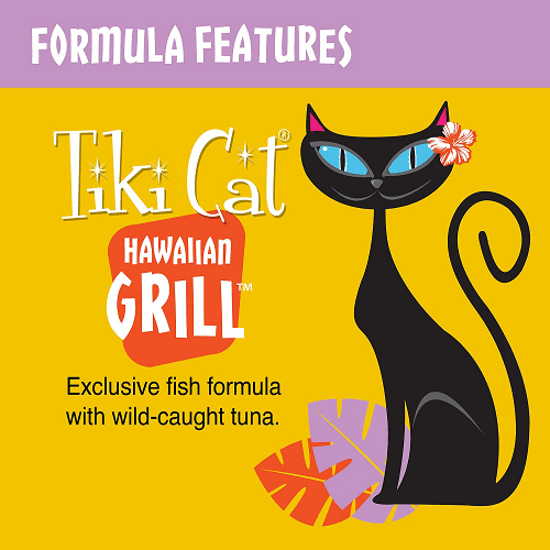 Canned Cat Food - Hawaiian GRILL - Ahi Tuna Recipe - J & J Pet Club - Tiki Cat