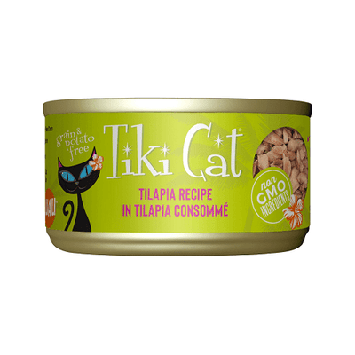 Canned Cat Food - Kapi'Olani LUAU - Tilapia Recipe in Tilapia Consommé - J & J Pet Club - Tiki Cat