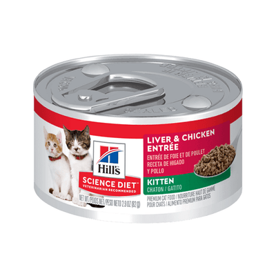Canned Cat Food - Kitten - Liver & Chicken Entrée - J & J Pet Club - Hill's Science Diet