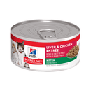 Canned Cat Food - Kitten - Liver & Chicken Entrée - J & J Pet Club - Hill's Science Diet