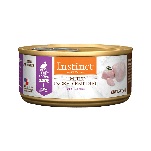 Canned Cat Food - LID - Real Rabbit Recipe - J & J Pet Club - Instinct
