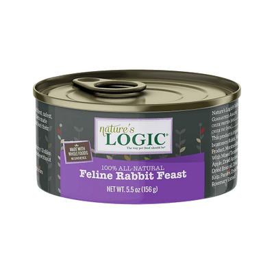 Canned Cat Food - Rabbit Feast - 5.5 oz - J & J Pet Club - Nature's Logic
