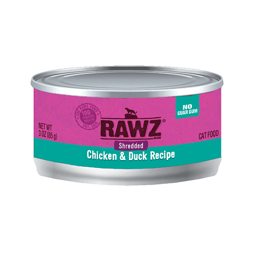 Canned Cat Food - Shredded Chicken & Duck - J & J Pet Club - Rawz