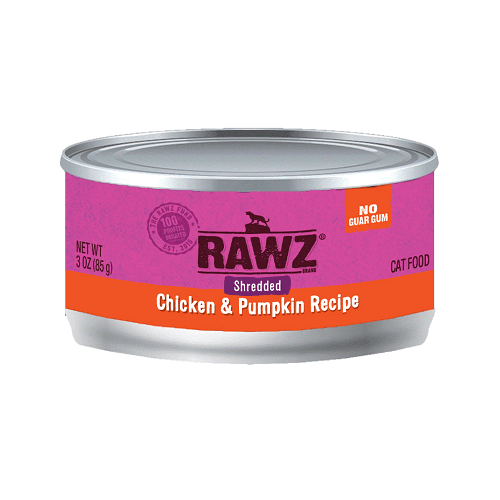 Canned Cat Food - Shredded Chicken & Pumpkin - J & J Pet Club - Rawz