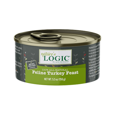 Canned Cat Food - Turkey Feast - 5.5 oz - J & J Pet Club - Nature's Logic