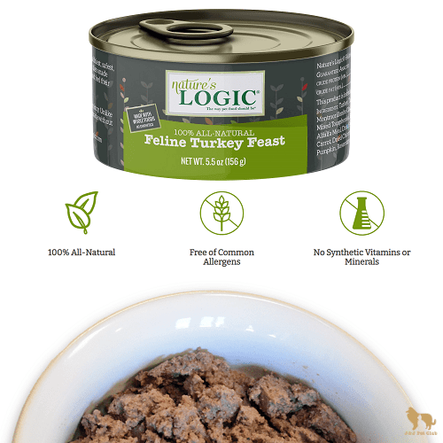 Canned Cat Food - Turkey Feast - 5.5 oz - J & J Pet Club - Nature's Logic