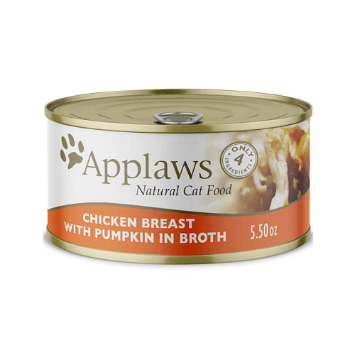 Canned Cat Treat - Chicken Breast with Pumpkin in Broth - J & J Pet Club - Applaws