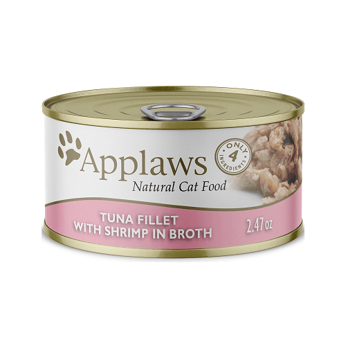 Canned Cat Treat - Tuna Fillet with Shrimp in Broth - J & J Pet Club - Applaws